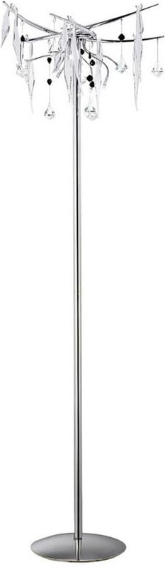 Inspired Cygnet Stehleuchte, 6-flammig, G4, poliertes Chrom/weißes Glas/Kristall, nicht kompatibel mit LED/CFL. Artikelg...