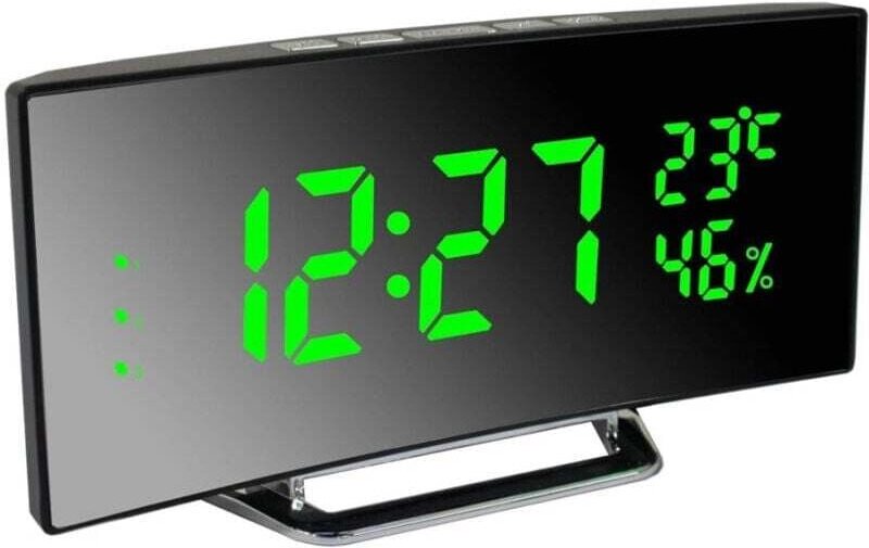 Thumbnail - Ymyny - Digitaler Wecker mit Datumsthermometer, Spiegelanzeige, Tischuhr –