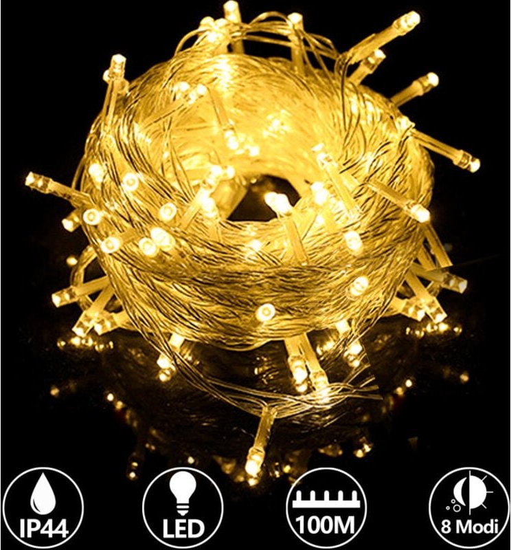 Thumbnail - TolleTour 100m 500 LED Lichterkette weihnachtslicht Wasserdicht Leuchte Beleuchtung.Warmweiß