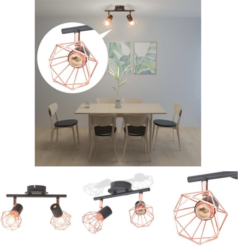 The Living Store - Deckenstrahler mit 2 LED-Glühlampen 8 w - Deckenleuchten - Mehrfarbig