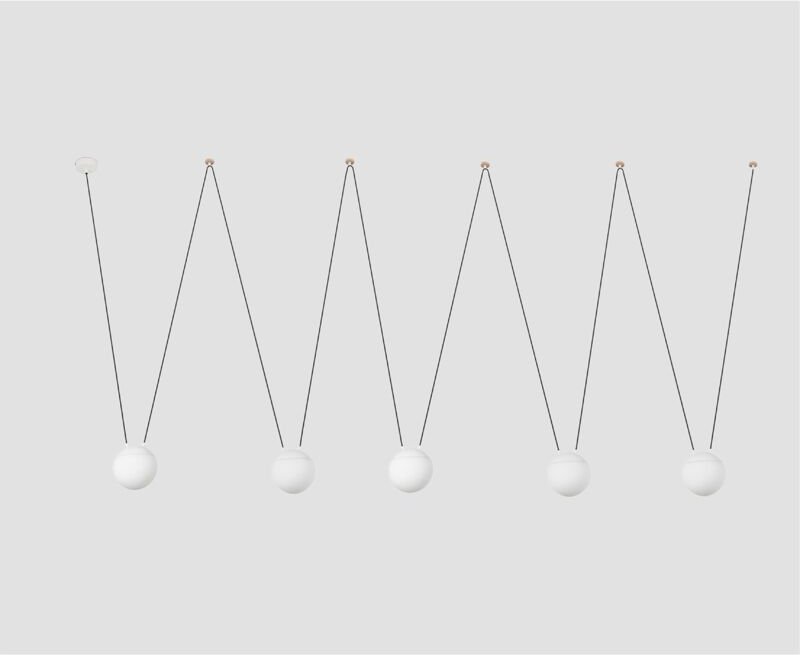 Faro Mine - 5 Hellweißer Aufhängungsanhänger, E27