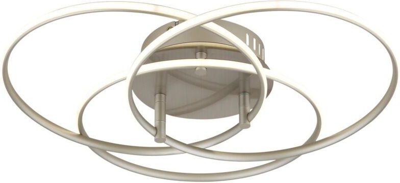 Globo Lighting - Deckenleuchte Deckenlampe Schlafzimmerleuchte Ringe Alu verstellbar silber led
