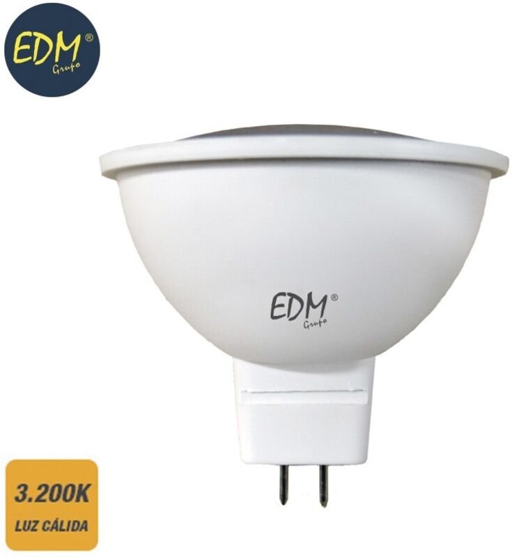 EDM - Dichroitische LED-Glühbirne mr16 gu5,3 5 w 12 v 450 lm 3200 k warmes Licht ø5 x 5 cm