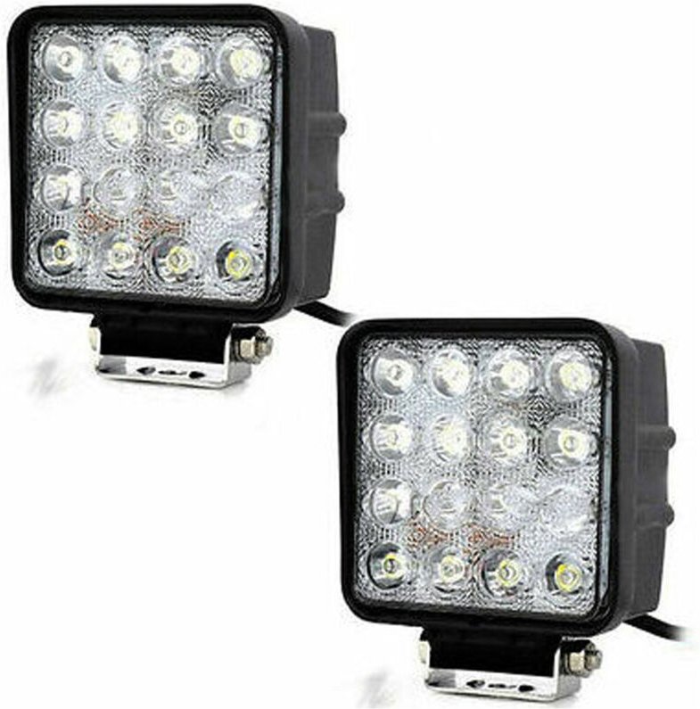 Trade Shop Traesio - Trade Shop - paar zusatzleuchten Tiefe offroad car suv 16 led 6000K IP68 -
