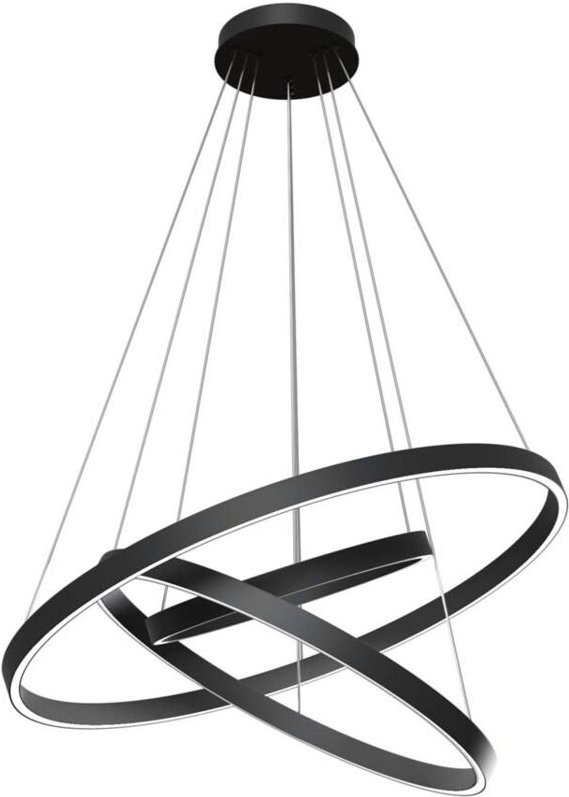 Thumbnail - Rim Moderne randintegrierte LED-Deckenleuchte mit drei Ebenen in Schwarz - Maytoni