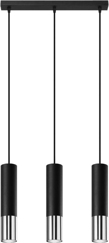 Hängelampe Salixa 3 GU10 Schwarz Lumilo 09.249.42