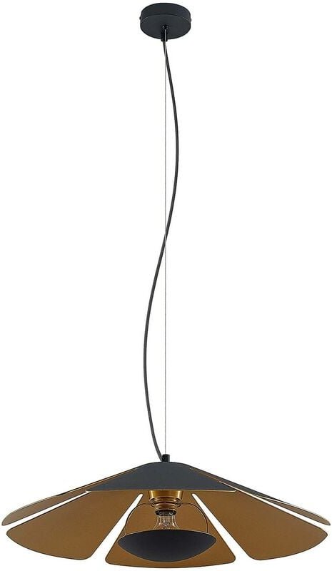 Thumbnail - Jemmily Pendellampe, einflammig, 60 cm - Schwarz, gold - Lucande