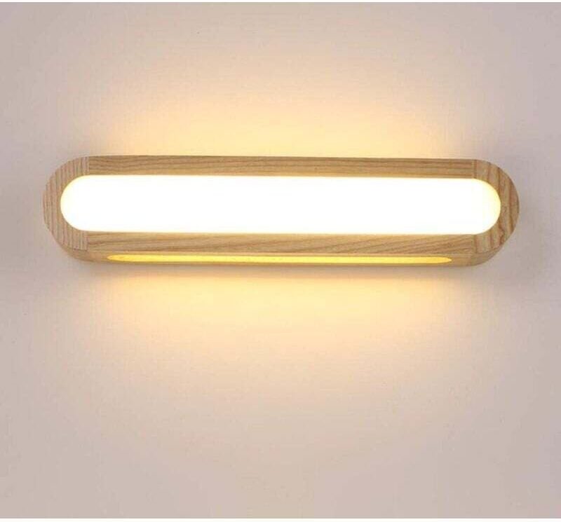 LED-Wandleuchte für den Innenbereich, dimmbare LED-Wandleuchte aus Holz für Wohnzimmer, Schlafzimmer, Treppenhaus, Flur,...