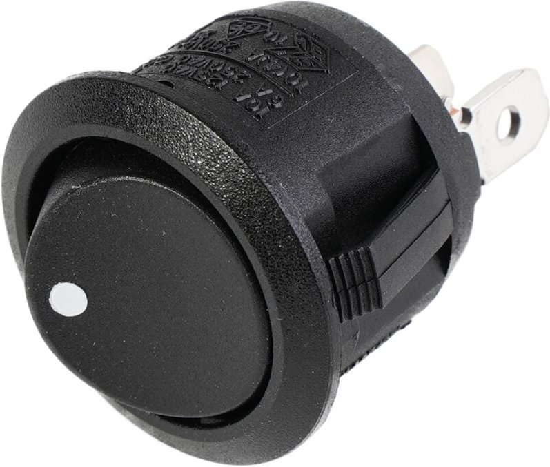 Wipp-Schalter rund 230V-250V 6A Schwarz