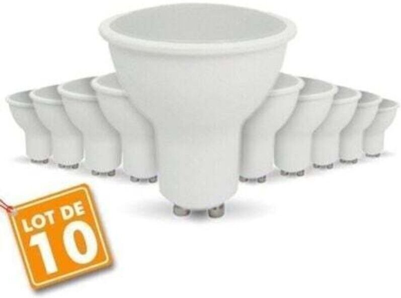 10er-Pack LED-Lampen – GU10 5,5 W (entspricht 75 W) 4000 K – Neutralweiß – für den Garten