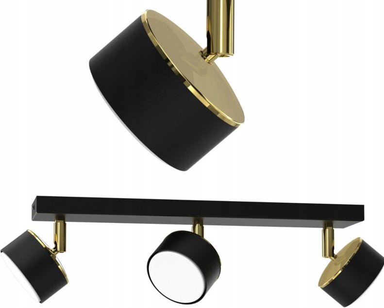 Deckenleuchte Deckenplafon Deckenspotlight Schwarz Gold Gx53 Polnisch Led Lampe