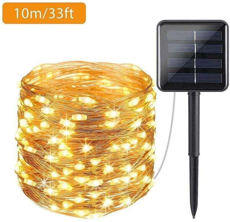 Ulisem - Vatertag Solarleuchten Außenleuchten Gartenleuchten Warmweiß 10M-100LED