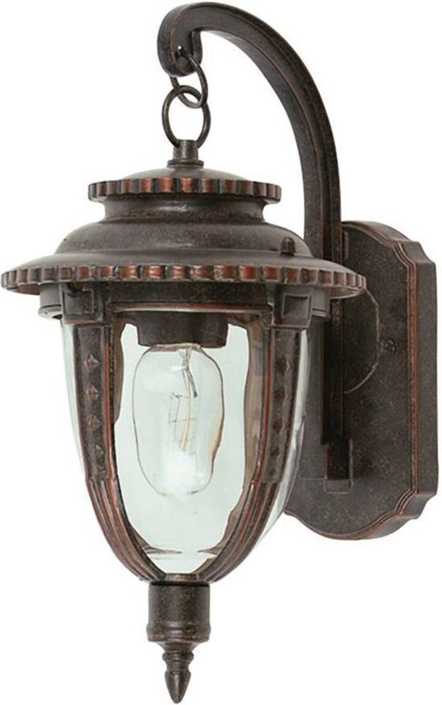 St Louis - 1 leichte mittelgroße Außenwandlaterne hell verwitterte Bronze IP44, E27 - Elstead