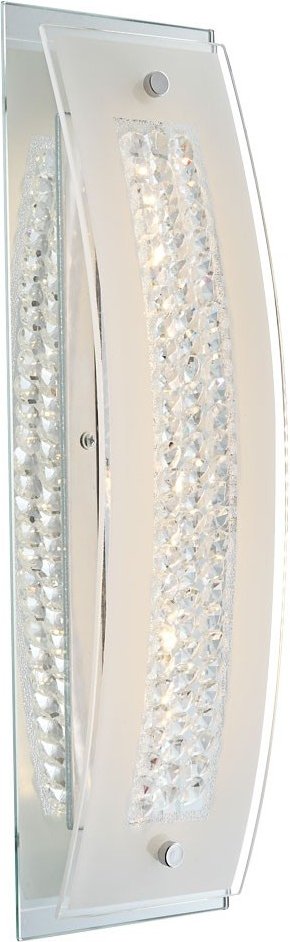 LED 7,2 Watt Wandleuchte Beleuchtung Chrom Glas satiniert edel Esszimmer Globo 48541-7