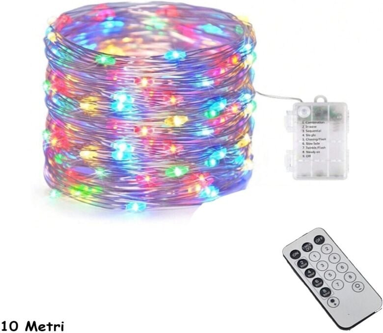 10mled-Streifen100ledrgbmulticolorbatterielichtweihnachtsbeleuchtungbaumdraht