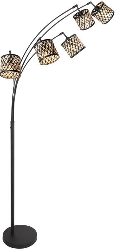 Mexlite - stehlampe - Sumba - natürlich schwarz - bambus metall -