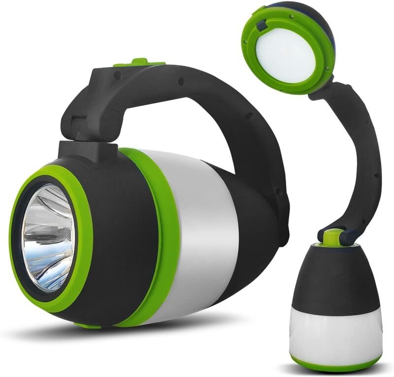 3-in-1 LED-Campinglampe, Schreibtischlampe, Taschenlampe, 1 W, 60–200 lm, Stromversorgung: 3 x AA 1,5 V