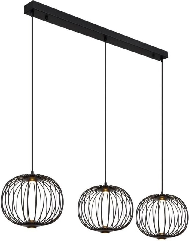 Thumbnail - Hängelampe Esstischlampe Pendellampe schwarz led Wohnzimmerlampe 3 flammig 150cm