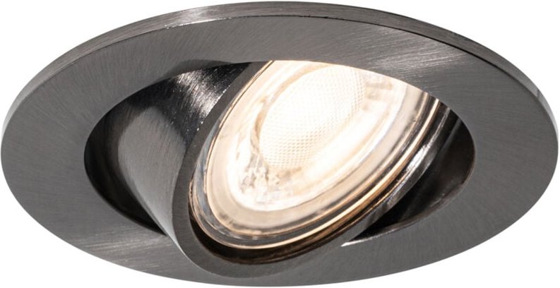 Moderner Einbaustrahler Gunmetal GU10 50 mm rund schwenkbar - Cisco