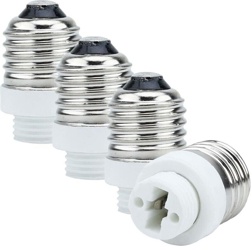 AIMOONSA 4x Lampenfassungsadapter E27 G9 in WEISS - 4er Set Umformatierungskonverter für Lampenfassungen für Glühlampen,...