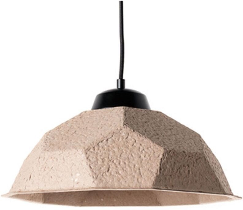 Egg - Pendelleuchte aus schwarzem Recyclingkarton