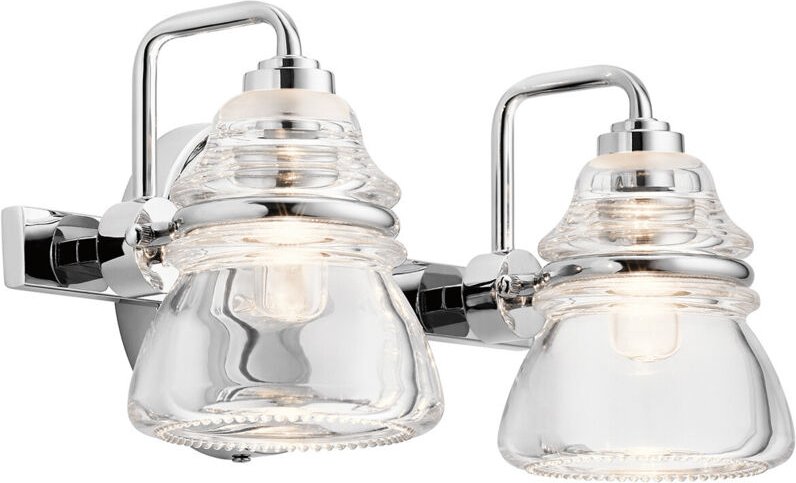 Elstead Kichler Talland Badezimmer-Wandleuchte Chrom poliert, IP44