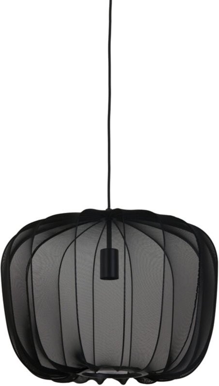 Hängeleuchte - Plumeria - schwarz - textil - ø - Light&living