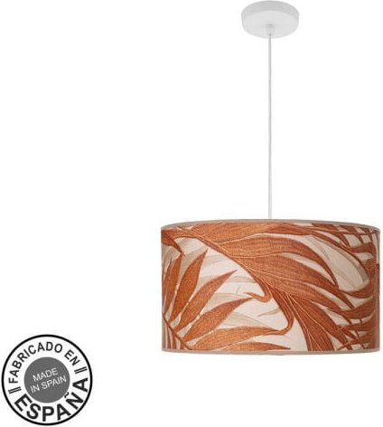 Fabrilamp - Hängeleuchte Mode 2xe27 weiß/weiß/Blatt Kessel regx40x40cm mit Diffusor