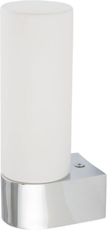 Wandlampe innen IP44 Aluminium Glas H: 16.5 cm Chrom Weiß G9 Modern Badleuchte