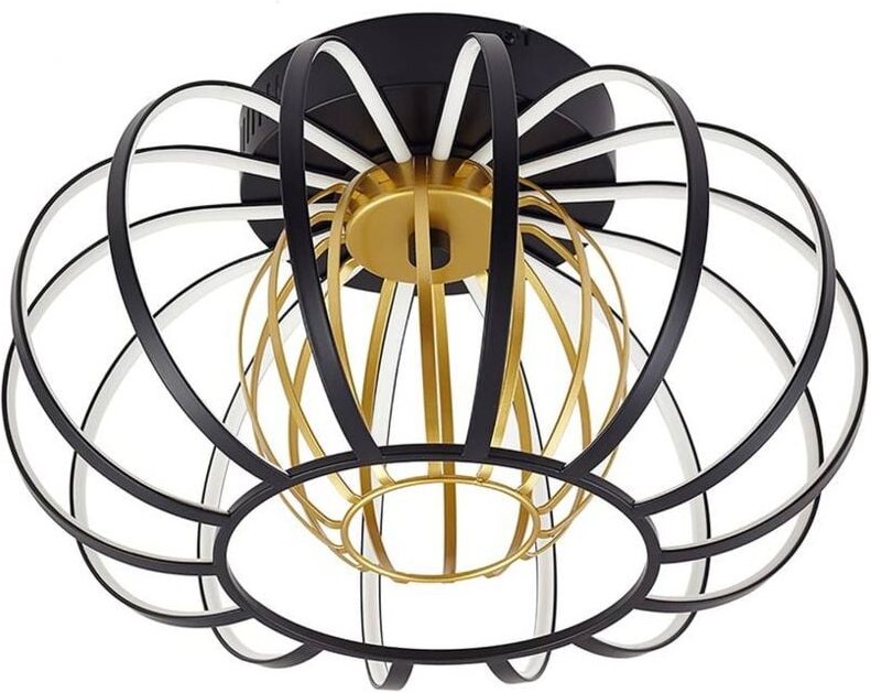 Lucande - led Deckenleuchte 'Birger' aus Metall dimmbar für Wohnzimmer & Esszimmer von