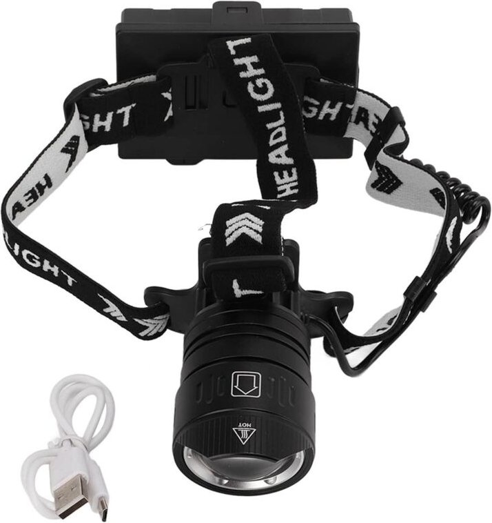 Stirnlampe, LED-Sensor-Stirnlampe mit USB-Ladekabel, leistungsstarke und helle Taschenlampe für Outdoor-Camping und Expe...