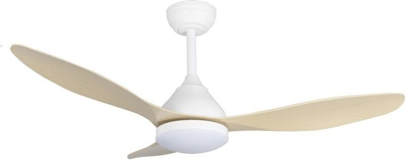 Stel Weiß+Holz LED-Lüfter 20W 1900Lm cct Dim