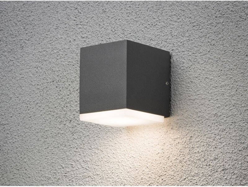 Konstsmide - led Außenwandleuchte monza Aluminium in Anthrazit, 1x 6W, 550 Lm, IP54