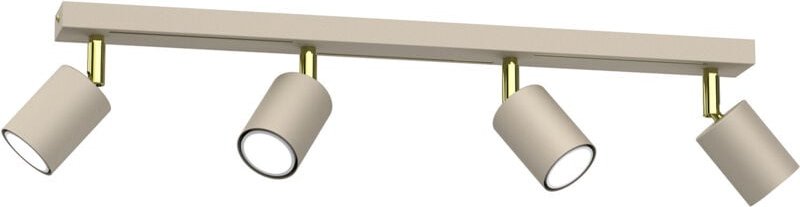 Streifen mit 4 beweglichen Strahlern creme-gold 4xGU10 8W Striper Luminex