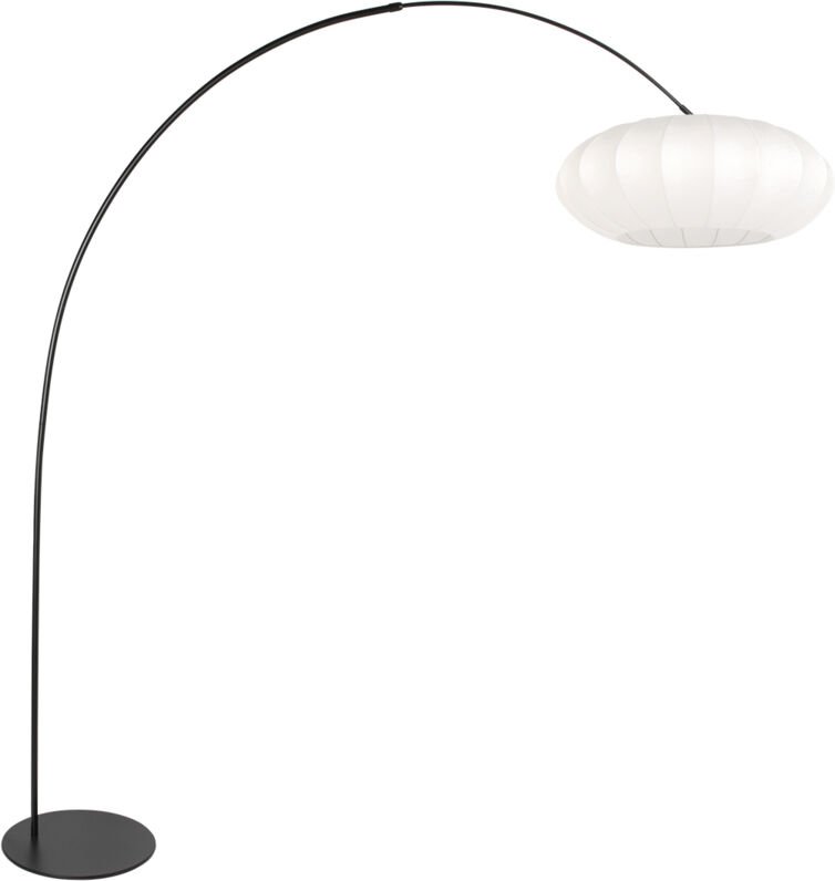 Anne Lighting - stehlampe - Curve - weiß schwarz - metall -