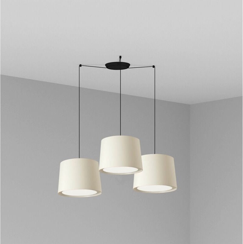 Faro conga - Dreifach zylindrisches Cluster Drop Light White, E27