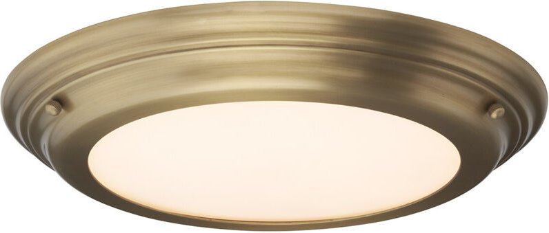 Thumbnail - Welland - led 1 Light Flush Light - Messing im Alter von - Elstead