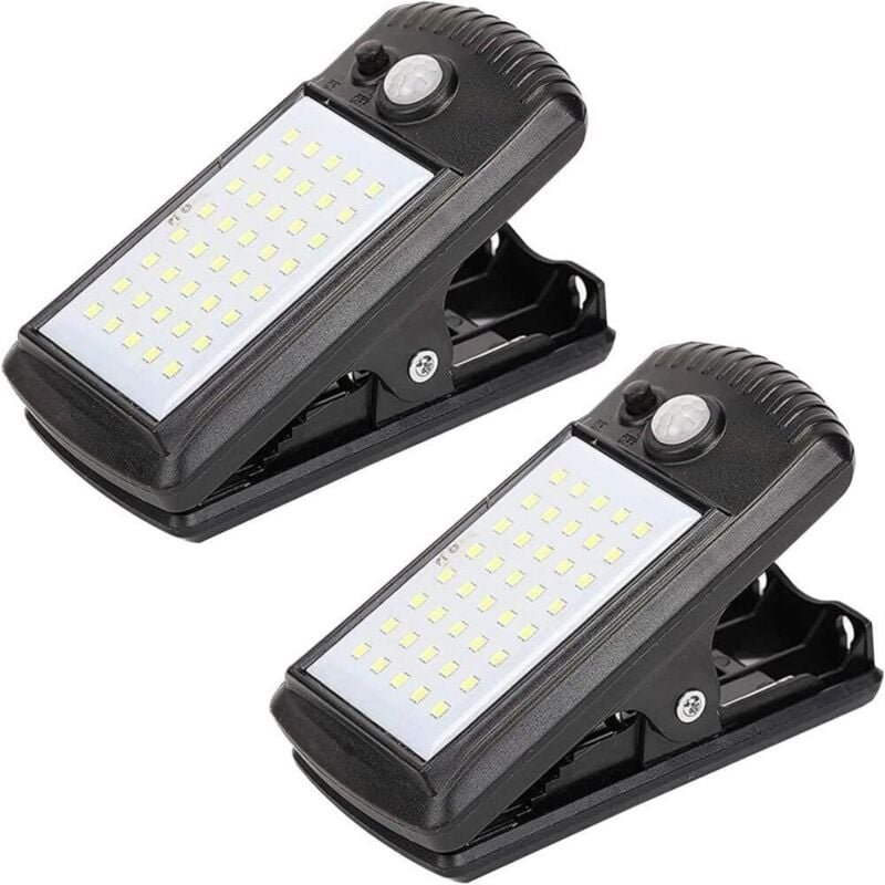 Vtizikl 2 Pack Lumières solaires extérieures 40 LED 3 modes Clip sur les lumières avec capteur de mouvement solaire, IP6...