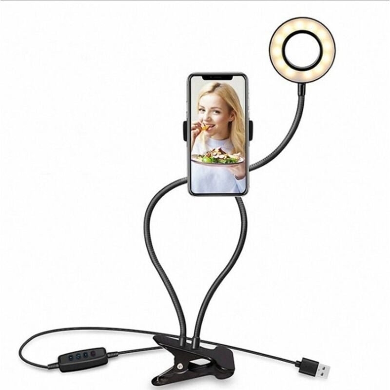 Fülllicht, batteriebetriebenes Licht, 6-Zoll-Desktop-Fülllichtclip, Live-Fülllicht, Handy-Klappringlicht für Selfie, Sch...
