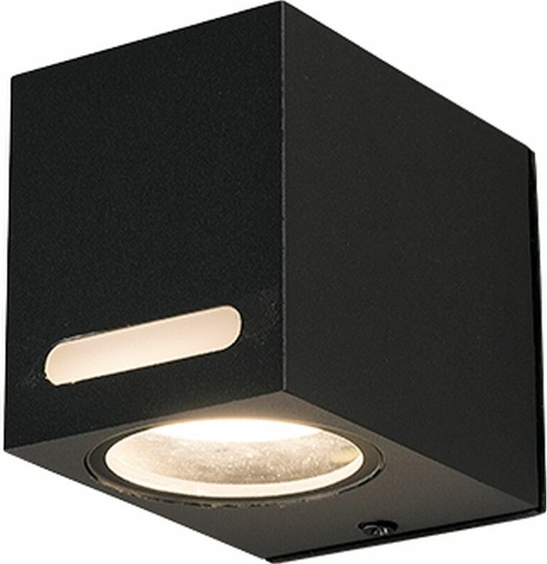 Wandlampe außen IP54 B: 6,8 cm GU10 Wandleuchte Eingang Fassadenstrahler Downlight