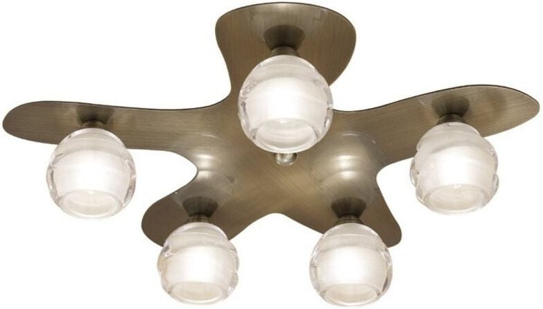 Inspired Mantra - Loop - Decke 5 Licht G9 ECO, Antik Messing