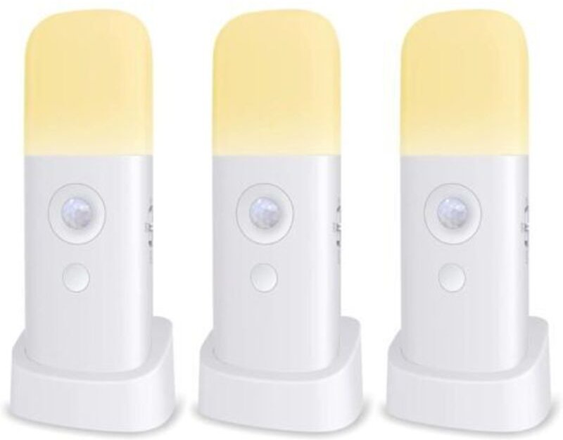 Kinder Nachtlicht, Lampe mit Bewegungsmelder, Einstellbare Helligkeit, Tragbar, Wiederaufladbar, für Schlafzimmer, Kinde...