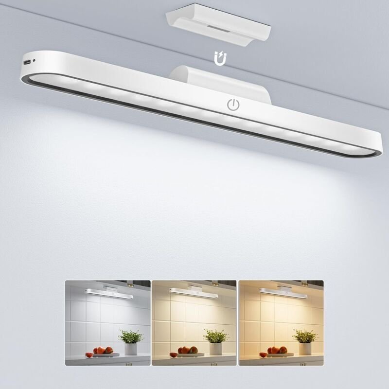 Stück dimmbare Schrankleuchte mit wiederaufladbarer LED-Lampe, magnetischem Nachtlicht und dreistufiger Farbtemperaturre...