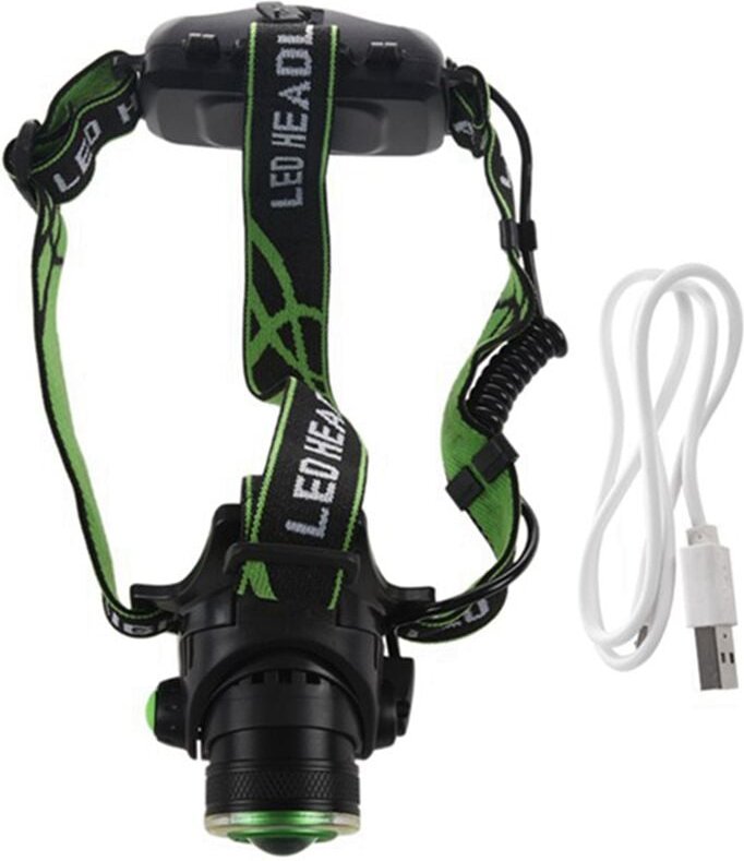 Mechanisch Dimmbare LED-Stirnlampe, T6, Starkes Licht, Wiederaufladbare Beleuchtung, Stirnlampe, Outdoor-Angellampe