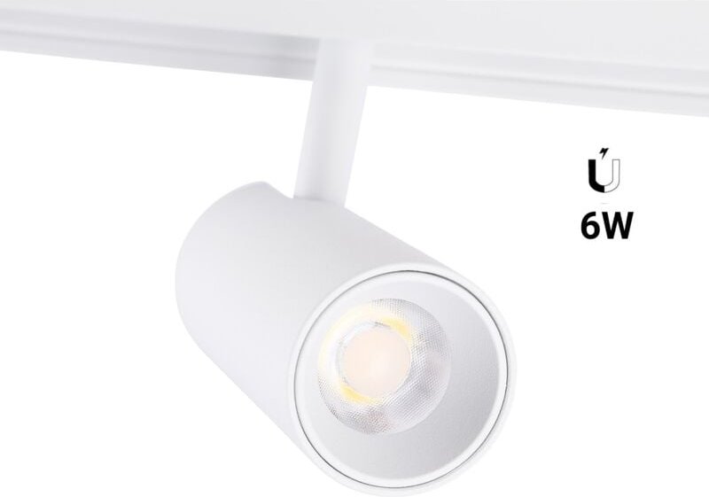 LED-Schienenstrahler für Magnetschiene 48V - 6W - Weiß