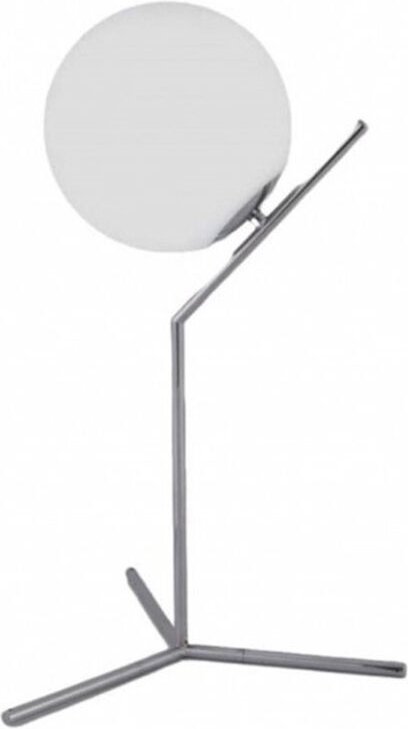 Trade Shop Traesio - Trade Shop - lampada scrivania ramo mit sfera E27 argento lucido luce tavolo minimal led 10236 -
