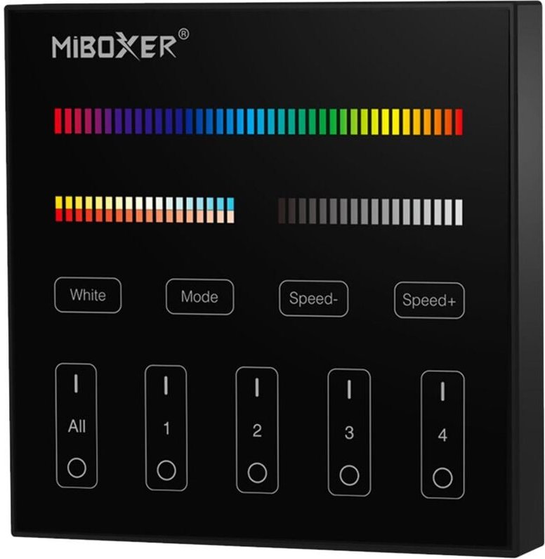 Rgb + cct Touch-Steuerung 4 Zonen - Schwarz - Milight