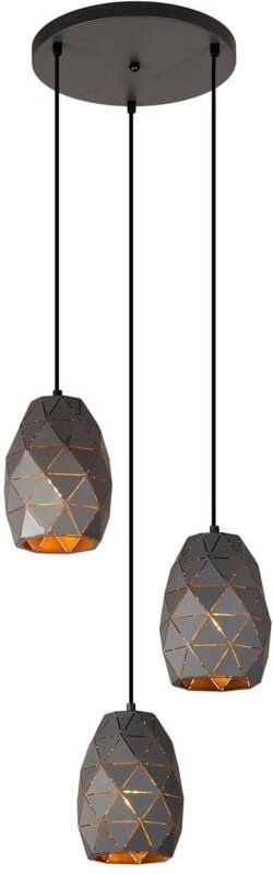 Italux Harley - Moderner hängender hängender Graphit, Gold, Champagner 2 Licht, E27