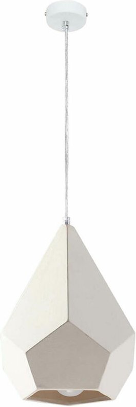 Pendellampe weiß Hängeleuchte weiß Landhaus Küchenlampen Hängelampe, Diamantform, selber gestalten, 1x E27, LxBxH 30x16,...