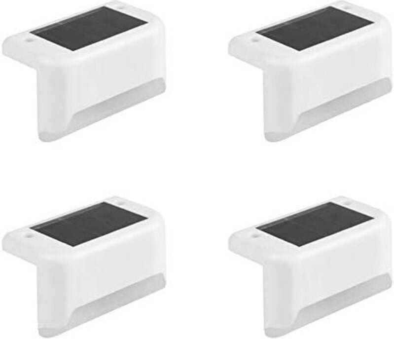 Set mit 4 Solar-LED-Wegeleuchten für den Außenbereich, Garten, Zaun, Wand, Rasen, Landschaft, Treppe, Nachtlicht